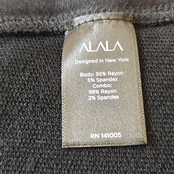 Alala Heron Mesh Knit Oversized Long Sleeve Sweatshirt in Black size Small - Picture 10 of 15